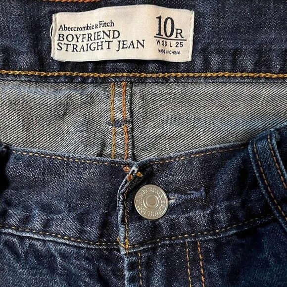 Abercrombie & Fitch Women's Casual Distressed Boyfriend Straight Jeans SZ 10R - Picture 3 of 5